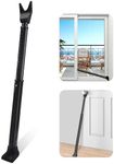 AceMining Upgraded Door Security Bar & Sliding Patio Bar, Heavy Duty Stoppers Adjustable Jammer for Home, Apartment, Travel (1 Pack,Black)