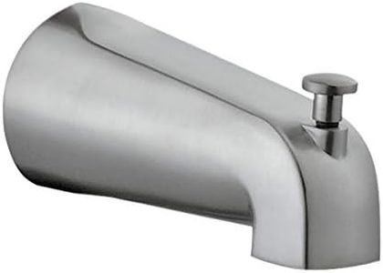 Design House Satin Nickel 522920 Slip-On Tub Diverter Spout, 5 Inch, 5-inch