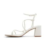 ALDO Women's Harmonni Heeled Sandal, White, 6.5