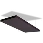 Timber Acoustics® Ceiling Absorption Panels | Rockwool® | Pine-wood | Acoustics & Soundproofing [Set of 2] NRC > 0.9 (2.5'x5'x3", Black)