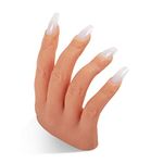 Professional Silicone Practice Half Hand for Acrylic Nails by Nail Nobility - Poseable Half Hand for Practicing Nail Art, Acrylic, Gel Techniques by Nail Techs Artists - Flexible, Reusable, Realistic