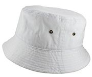 Gelante Solid Color 100% Cotton Bucket Hat for Women and Men Packable Travel Summer Beach Hat, White, Small-Medium