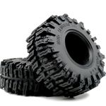 HOBBYSOUL 2pcs RC 2.2 Mud Slingers Tires Soft Sticky Crawler Tyres Tall 124mm / 4.88inch for Axial Wraith Axial Yeti 1/10 / Traxxas trx4 AMG 6x6 / redcat Everest 10