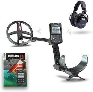 XP Metal Detectors DEUS II RC - 9" FMF Coil with WSAII-XL wireless headphones bundle - waterproof and multifrequency metal detector with XP DEUS II Remote Control & S-Telescopic Stem