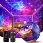 Star Projector, 15 Colors 360 Lighting Galaxy Light Projector for Bedroom, 15 White Noise Galaxy Projector for Bedroom, Bluetooth Ceiling Projector Galaxy Lamp, Star Lights for Ceiling Projector