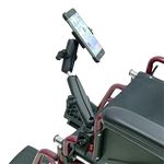 BuyBits Wheelchair Rail and Tube Mount with Extension and Dedicated iPhone 6 Plus 5.5 Cradle (sku 21259)