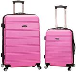 Rockland Melbourne Hardside Expandable Spinner Wheel Luggage, Pink, 2-Piece Set (20/28), Melbourne Hardside Expandable Spinner Wheel Luggage