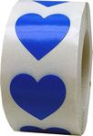 Blue Heart Stickers Valentine's Day Crafting Scrapbooking 19 mm 0.75 Inch 500 Adhesive Stickers Blue Heart Stickers Movement