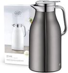 ALFI Thermos Flask, Stainless steel body Plastic handle Glass insert, Cool Grey, 1,5 Liter