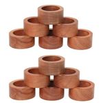 ARN Craft Handmade Wood Napkin Ring Set With 12 Napkin Rings (CW- 05-12)