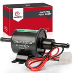 CarBole Electric Fuel Pump 2.5-4 PSI,HEP-02A,Universal Petrol Pump Fit for Diesel and Gasoline,Pure Copper Wire,8mm Inlet and Outlet Size Compatible with 12V Devices (Black)