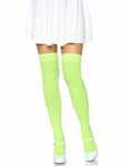 Leg Avenue Women's Over The Knee Thigh Highs Hosiery, Neon Green, One Size