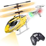 TERRAMUS Remote Control Helicopter for Kids,Altitude Hold RC Helicopters with Gyro LED Light,2.4GHz Radio Controlled Aircraft Indoor Toy with 3.5 Channel,High&Low Speed,Gift for Boys Beginner