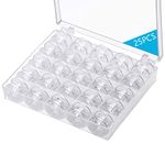 25 Pcs bobbins for Sewing Machine- Eoehro, Sa156 Bobbins, Bobbins Class 15, Plastic Bobbin with Case