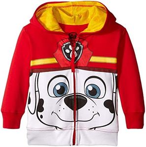 Nickelodeon Paw Patrol Toddler Boys' Marshall Hoodie, Red Big Face, 3T