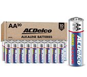 ACDelco Super Alkaline AA Batteries with Bonus LED Keychain Flashlight, 20-Count