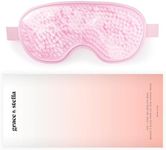 grace & stella Eye Mask - Hot & Cold Gel Bead Eye Mask - Reusable, Microwavable & Freezable Eye Compress Gel Mask with Adjustable Strap - Eye Mask for Puffy & Tired Eyes