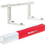 Fischer KLIMA KLIK 465 Outdoor Unit Air Conditioner Brackets, Arm Length 465 mm, Galvanized Steel Shelves, Quick Connect, Includes Fixing System Fischer SX and Anti-Vibration Feet