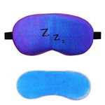 Jenna Polyester, Cute Sleeping Eye Shade Mask Cover For Insomnia, Meditation, Puffy Eyes And Dark Circles Blue With Gel