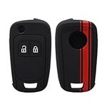 kwmobile Silicone Key Fob Cover Compatible with Vauxhall (Opel) Chevrolet 2 Button Car Flip Key