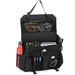 Trunab Patrol Bag, Car Front Seat Organizer, Police Duty Bag for Law Enforcement with 15.6” Laptop Sleeve, Molle Webbing, Multiple Compartment, Removable Strap, Black