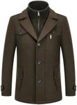 KUDORO Mens Wool Coats Short Winter