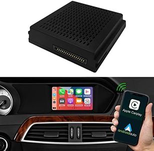 Road Top Wireless Carplay Adapter for Mercedes Benz A/B/C/E/CLA/GLA/GLK/ML/SLD with NTG4.5 System, Fit for Apple Carplay & Android Auto,Bluetooth,Mirroring,Siri Voice, Camera Input
