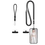 Xfopz Adjustable Cell Phone Lanyard Crossbody Neck Strap & Phone Wrist Strap with Tether Tabs Compatible for iPhone Android Smartphones
