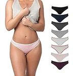 Emprella Underwear Women Thong 8 Pack - No Show Panties, Seamless Sexy Breathable, Assorted, Medium