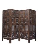 Incredible Arts Wooden Room Divider Partition for Living Room | Privacy Screen Separator | Private Offices Space Divider | Partition for Puja/Pooja Room (Design- MIF-5FT-4P)