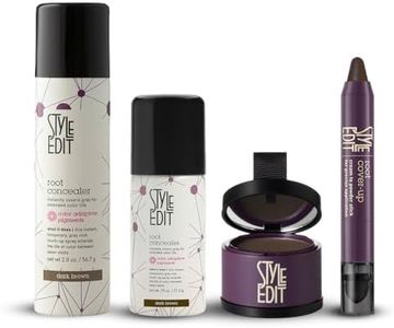 Style Edit Dark Brown Full Size,Travel Size Concealer, Cover Up Stick and Touch Up Powder