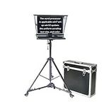 MJYK Big Teleprompter for Computer Laptop 22 Inch Teleprompter for Video Speech News Live Interview Large Prompter with Beamsplitter Glass & Aluminum Carry Case, Portable Teleprompter Kit