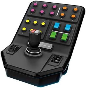 Logitech G Saitek Panneau Latéral pour Véhicule Lourd, +25 Boutons Assignables, Pilote Automatique Intégré, Chargeur Frontal, USB, PC/Mac - Noir