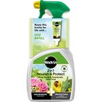 Miracle-Gro 2 in 1 Nourish and Protect Rose, Shrub, and Ornamental Ready to Use Plant Food, 800ml