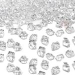 Firstly Traders 100g Acrylic Diamonds Faux Crystals for Home Decor Vase Fillers Acrylic Ice Rock Cubes Gems for Arts and Crafts, Vase Fillers Decoration Stones, Shiny Pebbles(Clear)