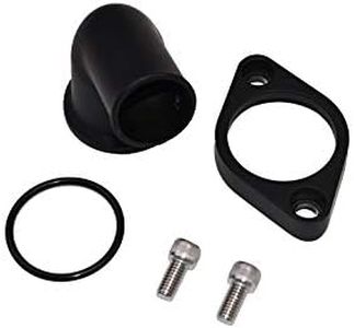 A-Team Performance - 15° Swivel Water Neck Thermostat Housing - Compatible with Chevrolet SBC BBC Small Block Big Block Chevy 283 302 305 327 350 383 396 427 454 502 Black