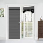 Muamar Room Darkening Blinds for French Door, Privacy Door Window Curtains Thermal Insulate Covering for Patio Door Glass Door Front Door, W25 x L80 inch, Dark Grey,1 Panel