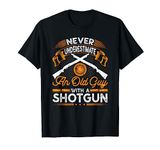 Trap Shooting Old Guy With a Shotgun, Skeet Clay Shooting T-Shirt