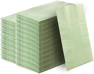 100 Pieces 3-ply Sage Green Napkins 13 x 15.7 Inches Guest Bathroom Napkins Dessert Napkins Disposable Hand Towels for Bathroom Wedding Birthday Party Paper Dinner Napkins