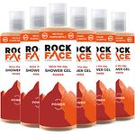 Rock Face Power Shower Gel 410ml | All in One Body Wash | Fresh Spicy Scent | Suitable for Hair and Body | Multipack of 6