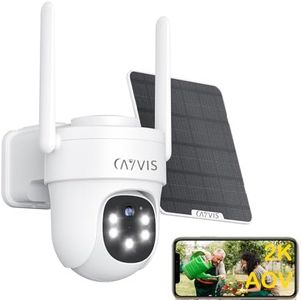 2K 3MP Solar Camera Security Outdoor Battery/Solar Powered, Wireless Solar Camera for Home Surveillance, AOV 24/7 Recording, Human/Vehicle Detection, Night Vision, 2-Way Audio,Auto Tracking