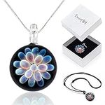 Handmade Glass Flower Pendant by To