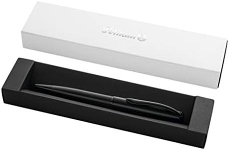 Pelikan, Penna Sfera Jazz Noble Elegance In Metallo Carbon, Inchiostro Blu, Con Meccanismo A Rotazione, Indicata Per Documenti Ufficiali, Con Clip Elastica, In Elegante Astuccio Regalo