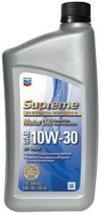 Chevron 83724-CASE SAE 10W-30 Supreme Motor Oil - 1 Quart Bottle, (Pack of 12)