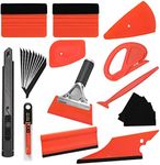 ValueMax Window Tint Tools 10PCS Wrap Kit Car Protective Film Installation Set Including Rubber Vinyl Squeegee, Felt Squeegee, Safety Cutter Knife, Utility Knife with Blades