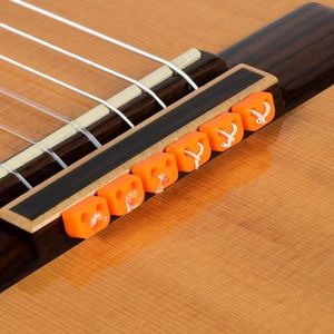 Alba Guitar Beads Classical Guitar Beads in Orange Gloss for Acoustic Guitar Flamenco Guitar with Nylon Strings