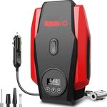 Lyrovo Digital Tyre Inflator for Car - 12V DC Portable Air Pump with LED Light (RED&Black)