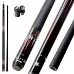 CRICAL Carbon Fiber Pool Cue Stick 12.5mm Low Deflection Cue Stick 3 * 8/8 Joint Pin Smooth Grip/Leather Grip Butt Technology Professional Cues