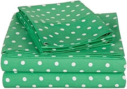 Superior Polka Dot Sheet Set, 600 Thread Count Cotton Blend Bedding Sets, Soft and Wrinkle Resistant Sheets with Deep Fitting Pockets - King, Sage