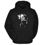 BAGHADBILLO Unisex Cotton Hooded Neck Hoodie (B-W-Naruto Hood BLACK-42_Black_Large)